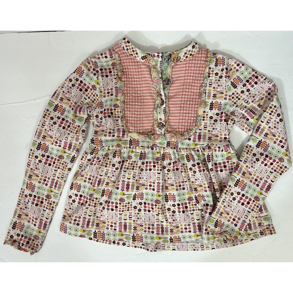 Matilda Jane Sz 6 Friends Forever CORNELIA LIBBY TOP SHIRT Floral Tree Stripe